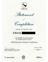 Craig – Field Processor Firearms Proficiency